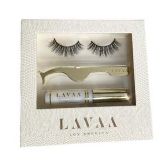 LAVAA Beauty 3D Mink Lashes Kit FLIRTY w/ Adhesive & Gold Applicator Tool | NEW - Picture 2 of 11